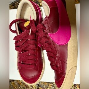 Nike Womens Blazer Low ‘77 Jumbo Size 8 Team Red Pink Prime Rattan DQ1470 600